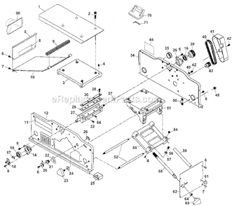 Page A Diagram and Parts List for PC160JT  Porter Cable Planer Jointer